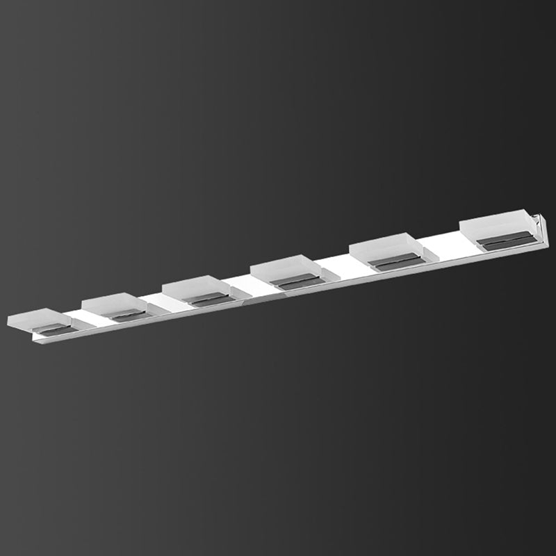 Iluminación de tocador cuadrado estilo moderno de metal múltiples luces de polvo de tocador