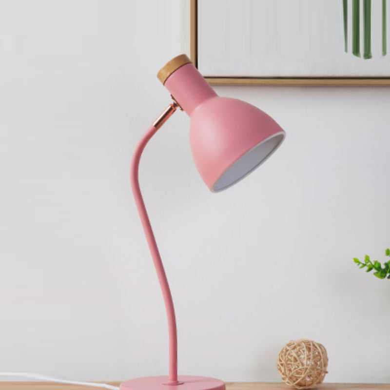Modern Style Conical Night Table Lamp Metal 1-Light Table Lamp