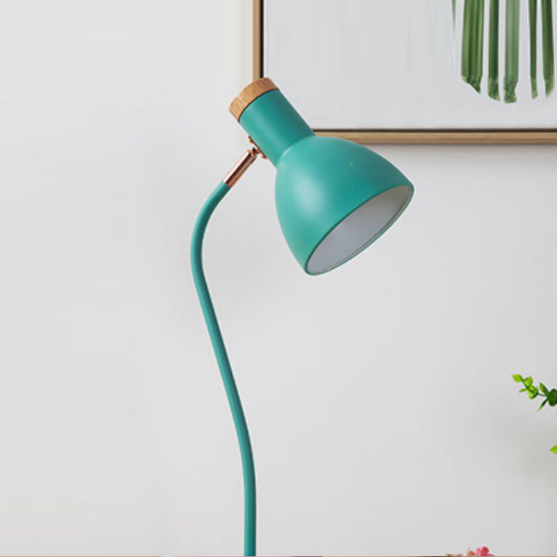 Modern Style Conical Night Table Lamp Metal 1-Light Table Lamp