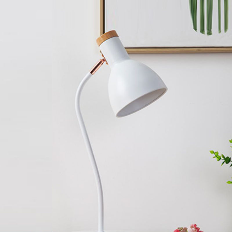 Modern Style Conical Night Table Lamp Metal 1-Light Table Lamp