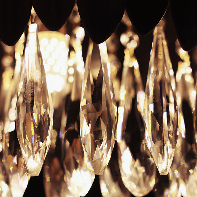 Modern Style Chandelier Light Fixture Crystal Metal Pendant Chandelier for Dining Room