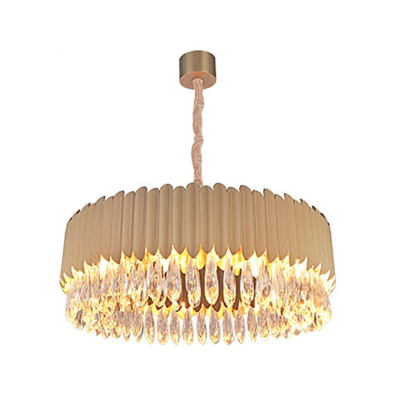 Modern Style Chandelier Light Fixture Crystal Metal Pendant Chandelier for Dining Room