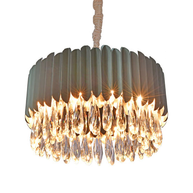 Modern Style Chandelier Light Fixture Crystal Metal Pendant Chandelier for Dining Room