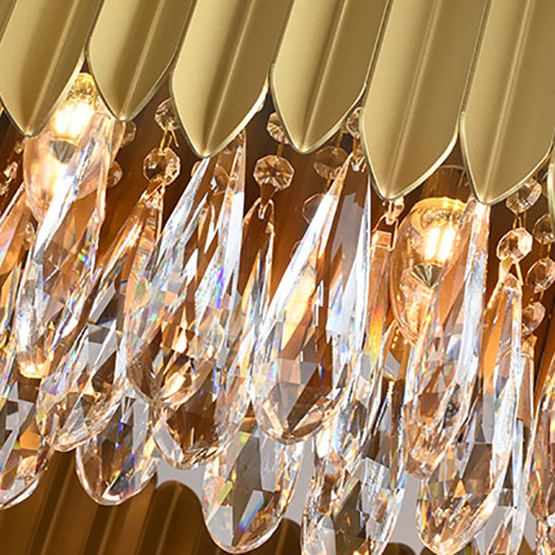 Modern Style Chandelier Light Fixture Crystal Metal Pendant Chandelier for Dining Room