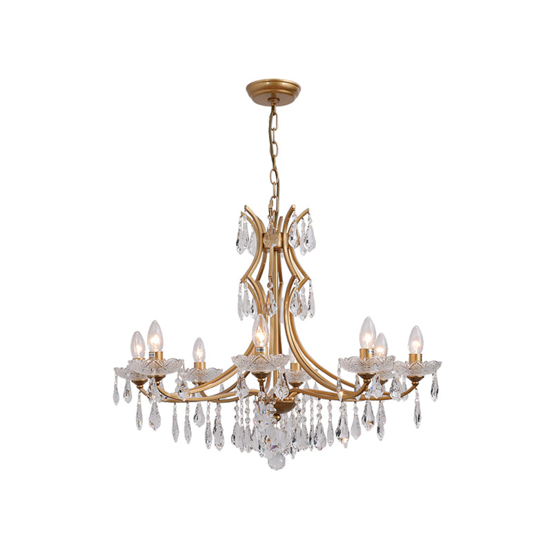 European Style Chandelier Candle Crystal Ceiling Chandelier for Bedroom