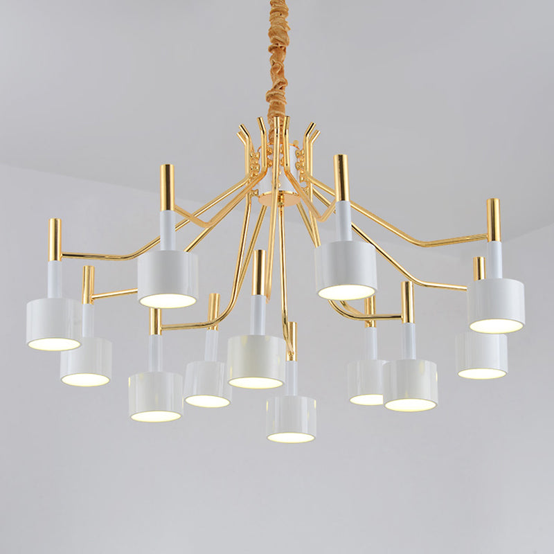 Postmodern Style Chandelier Branching Hanging Pendant Light with Iron Shade