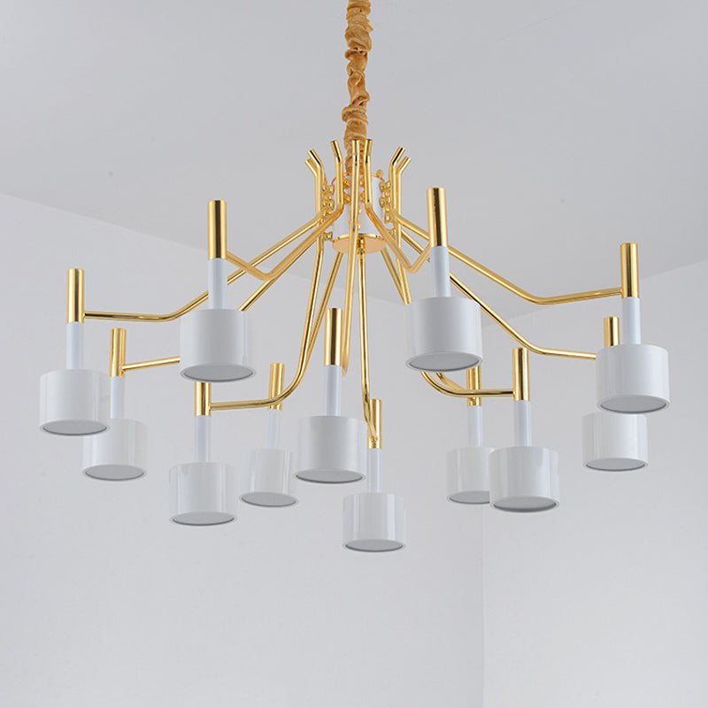 Postmodern Style Chandelier Branching Hanging Pendant Light with Iron Shade