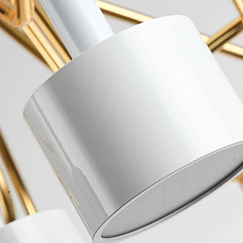 Postmodern Style Chandelier Branching Hanging Pendant Light with Iron Shade