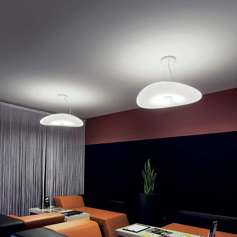 White LED Hanging Lamp Modern Style Plastic Chandelier Pendant Light for Bedroom