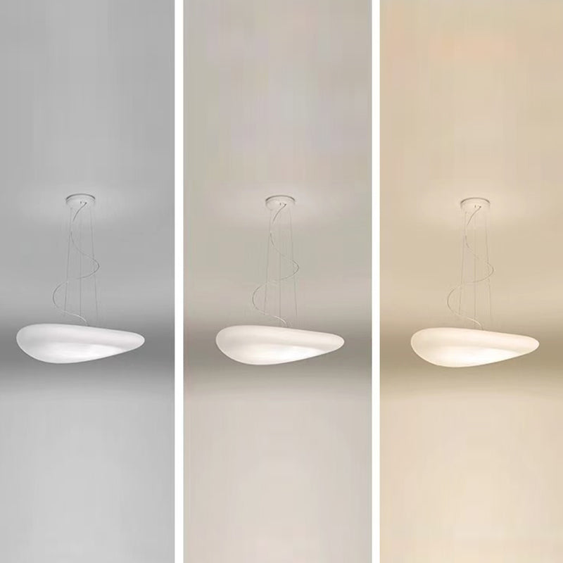 White LED Hanging Lamp Modern Style Plastic Chandelier Pendant Light for Bedroom