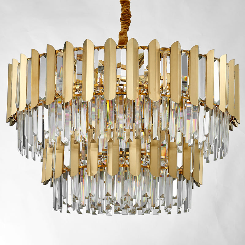 Moderne stijl ronde hanglamp lampje makelaar kristal woonkamer kroonluchter in goud