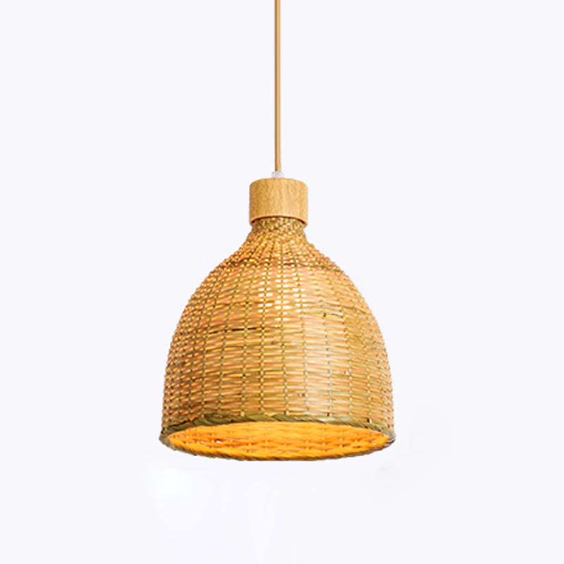 Bamboo Hanging Light Household Pendent Lighting Fixture for Sitting Room