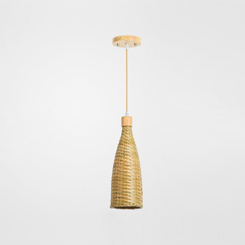 Bamboo Hanging Light Household Pendent Lighting Fixture for Sitting Room