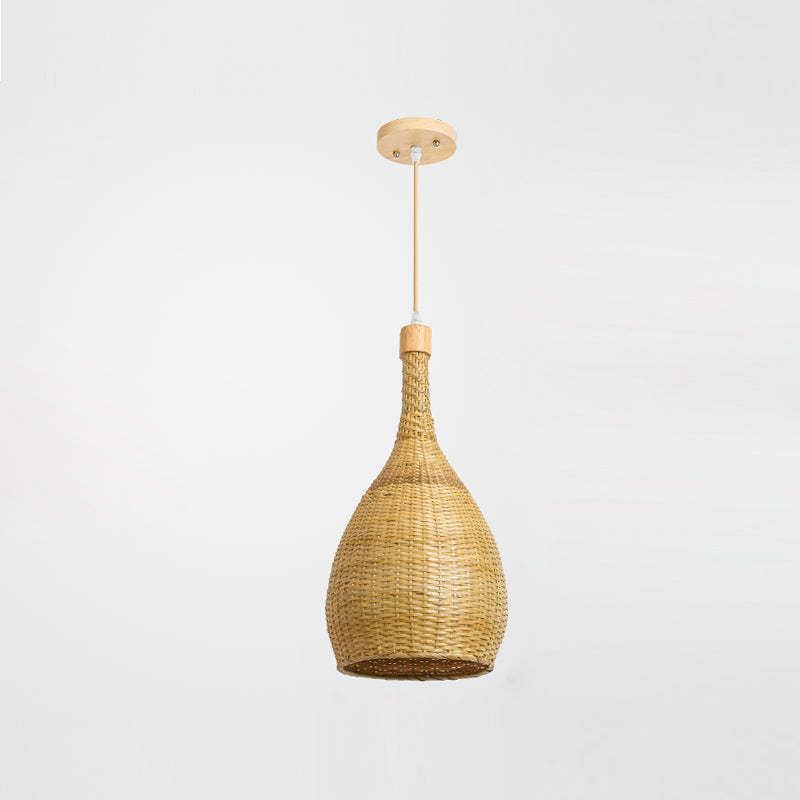 Bamboo Hanging Light Household Pendent Lighting Fixture for Sitting Room