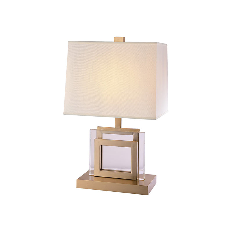 Eigentijdse 1 kop taakverlichting goud trapezoid leesboek licht met stofschaduw
