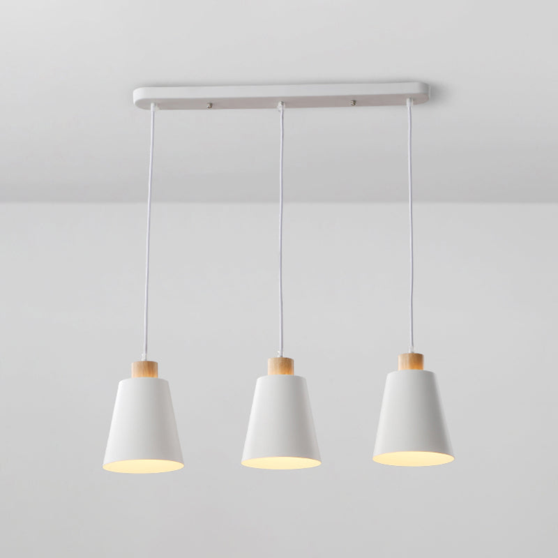 Multi Light Barrel suspendu pendant moderne Metal Metal Sanging Lighting pour le salon