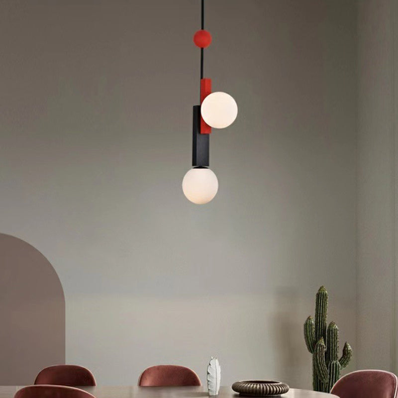 Pendentif en forme de globe coloré