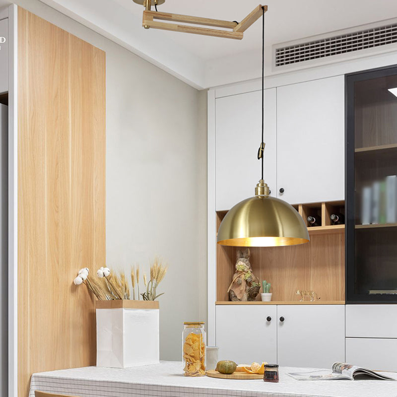 Modern Minimalist Hanging Light Wooden Pendant Lighting Fixture for Sitting Room