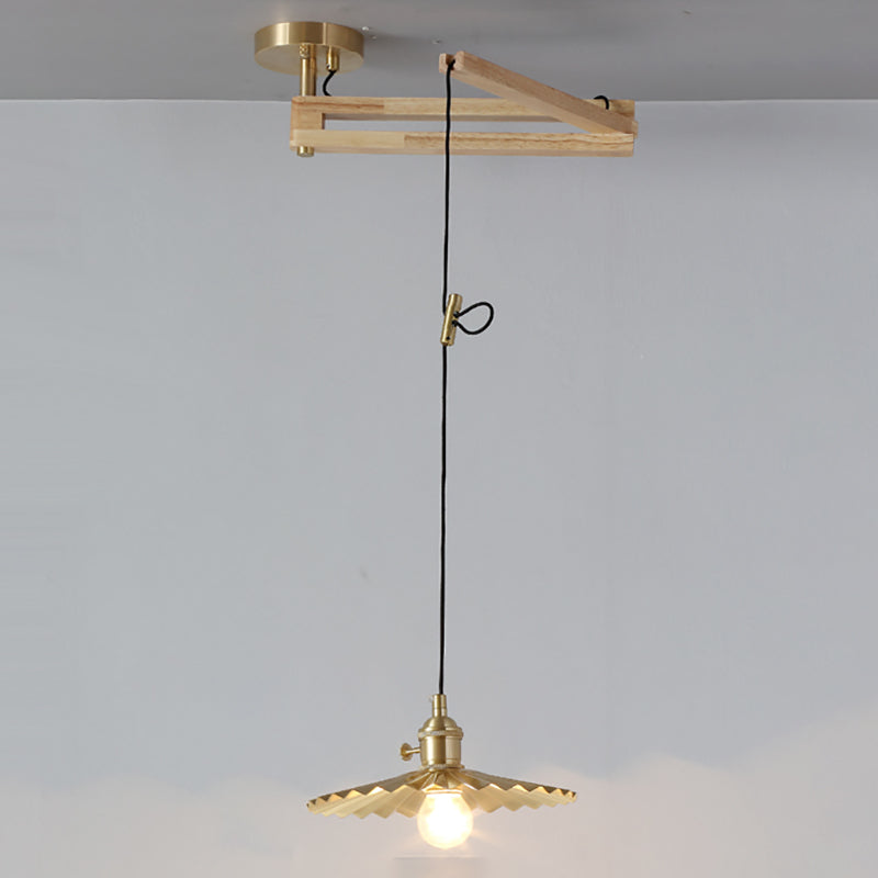 Modern Minimalist Hanging Light Wooden Pendant Lighting Fixture for Sitting Room