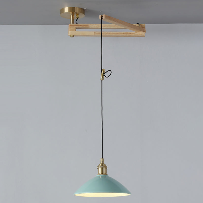 Modern Minimalist Hanging Light Wooden Pendant Lighting Fixture for Sitting Room