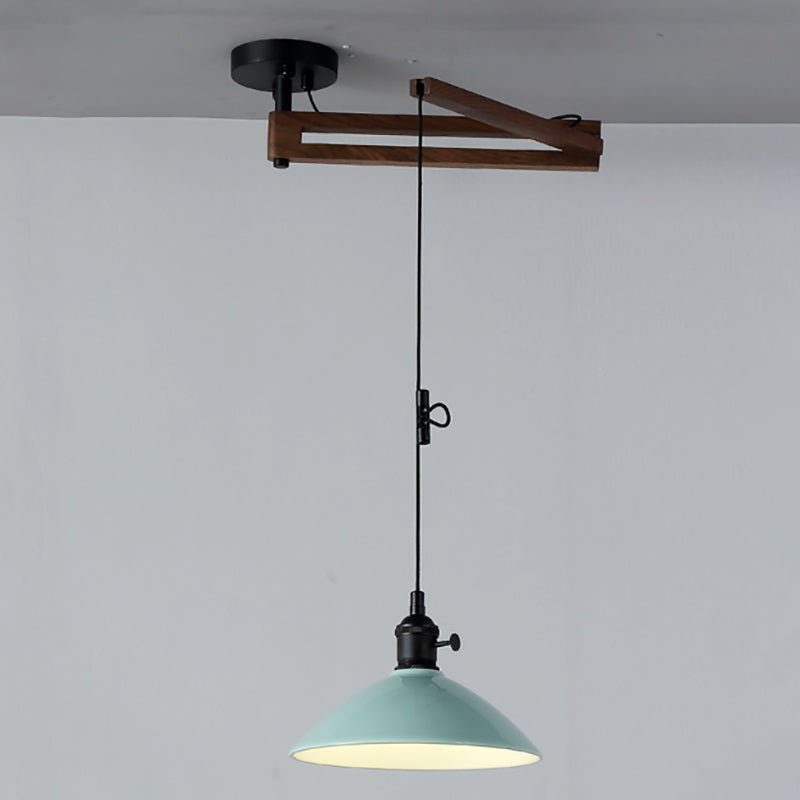 Modern Minimalist Hanging Light Wooden Pendant Lighting Fixture for Sitting Room