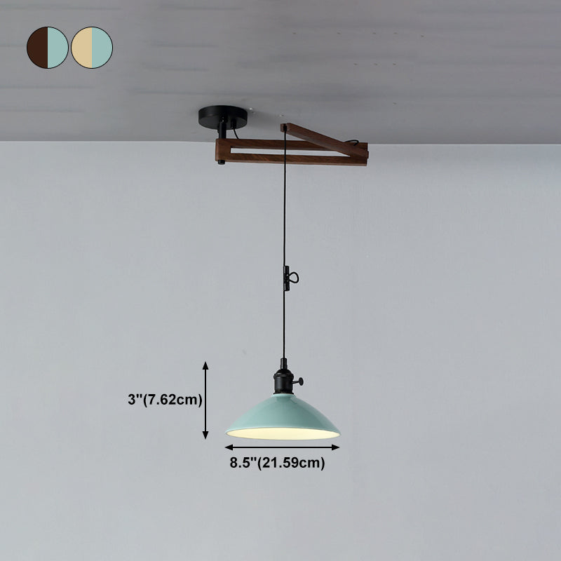 Modern Minimalist Hanging Light Wooden Pendant Lighting Fixture for Sitting Room