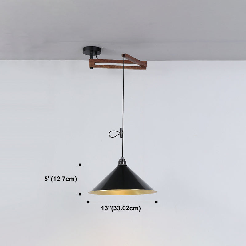 Modern Minimalist Hanging Light Wooden Pendant Lighting Fixture for Sitting Room