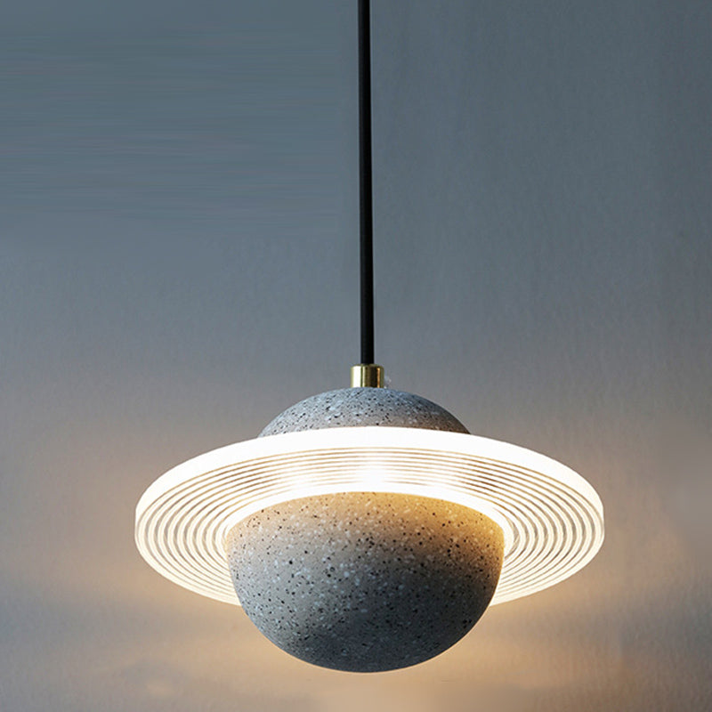 Multi lumières Suspension Round Pendentif Modern Style Stone Down Lighting