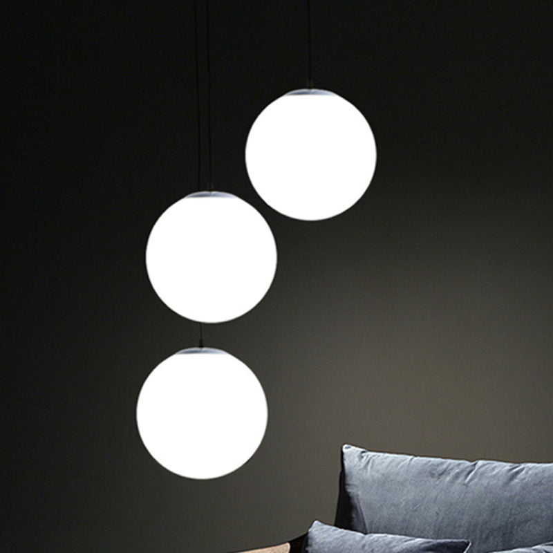 Ball Shape Hanging Light Fixture Glass Simple Hanging Pendant Light