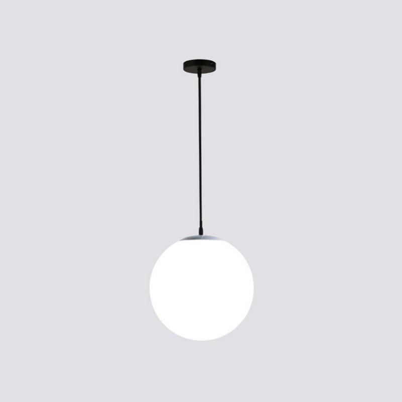 Ball Shape Hanging Light Fixture Glass Simple Hanging Pendant Light