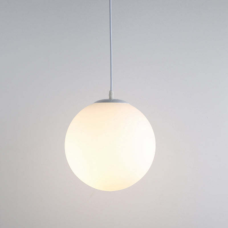 Ball Shape Hanging Light Fixture Glass Simple Hanging Pendant Light