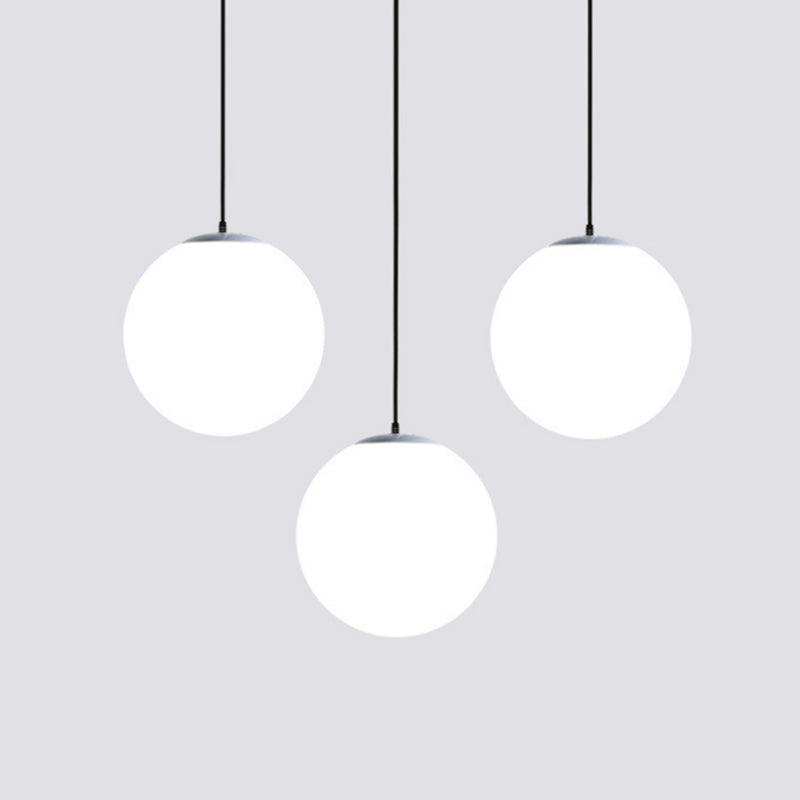 Ball Shape Hanging Light Fixture Glass Simple Hanging Pendant Light