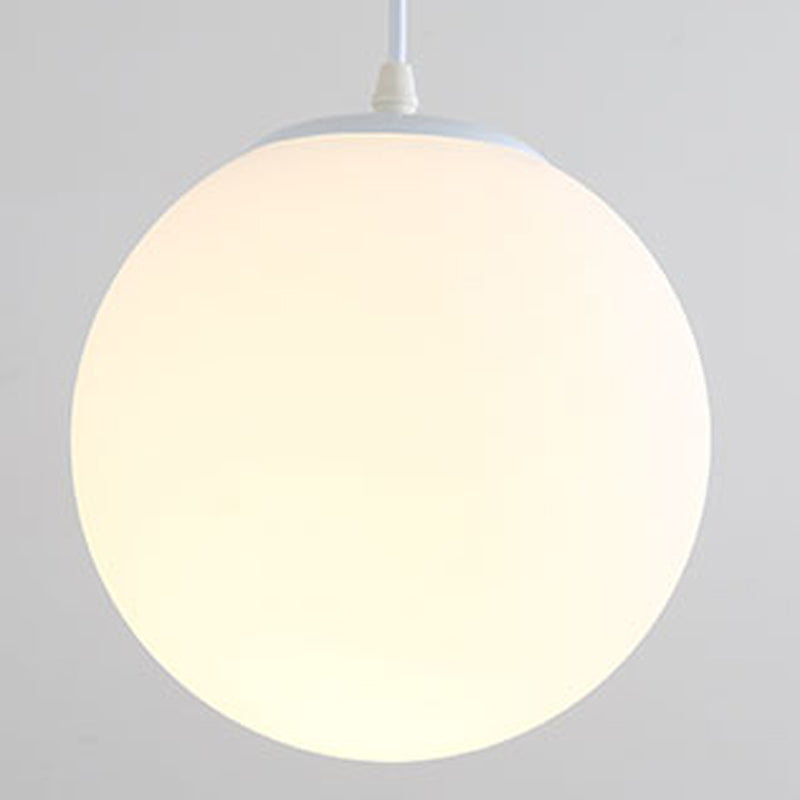 Ball Shape Hanging Light Fixture Glass Simple Hanging Pendant Light