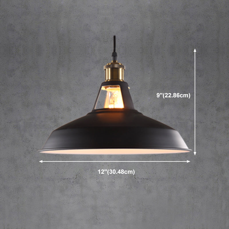 1-Light Geometric Suspension Pendant Industrial Style Metal Pendant Light Kit