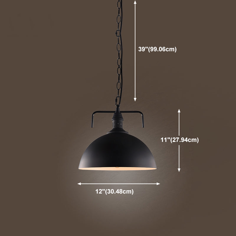 1-Light Geometric Suspension Pendant Industrial Style Metal Pendant Light Kit
