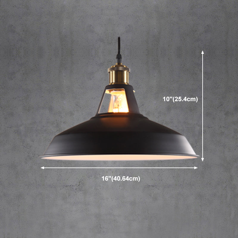 1-Light Geometric Suspension Pendant Industrial Style Metal Pendant Light Kit