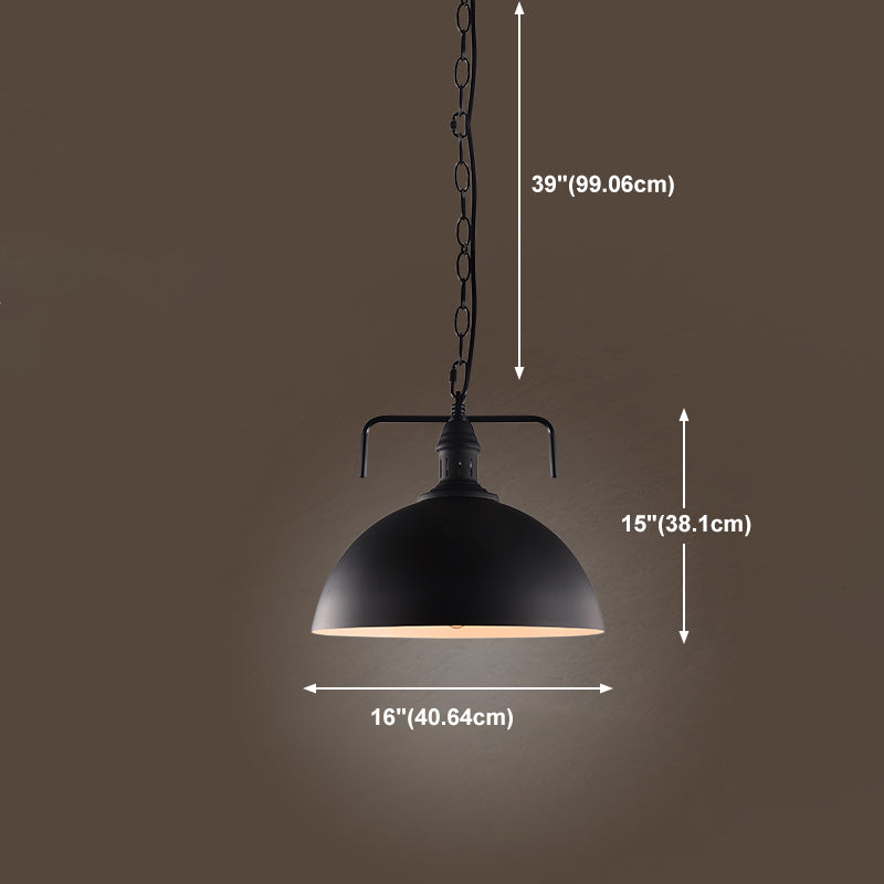 1-Light Geometric Suspension Pendant Industrial Style Metal Pendant Light Kit