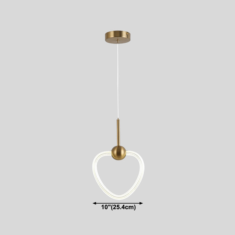 Modern Gold Pendant Light Metal Geometric Hanging Pendant for Living Room