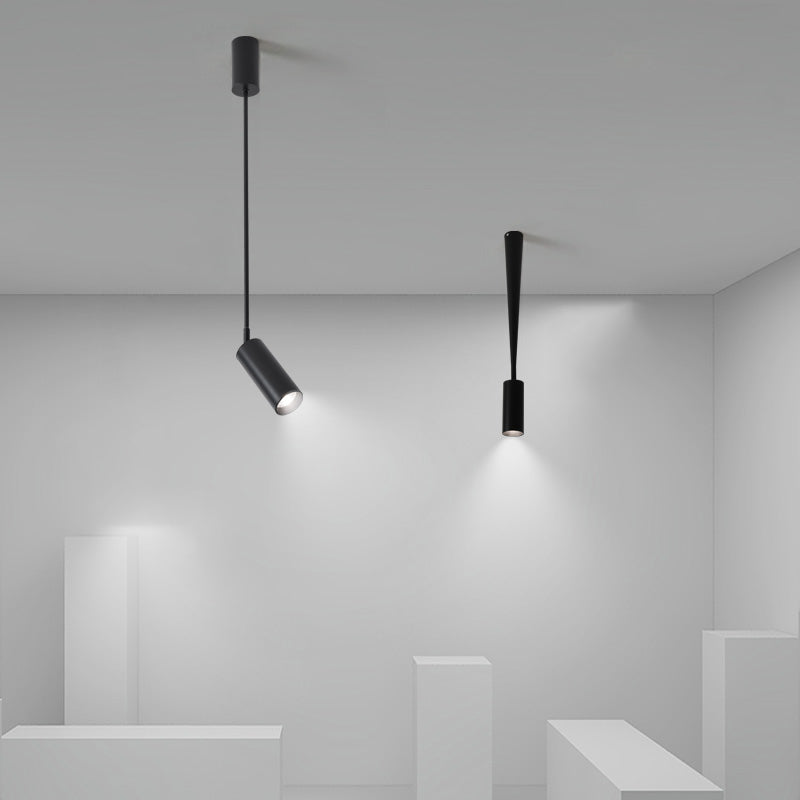 Iluminación cilíndrica del pasillo LED METAL LED Minimalista Pantnight en negro