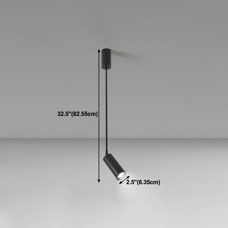 Iluminación cilíndrica del pasillo LED METAL LED Minimalista Pantnight en negro