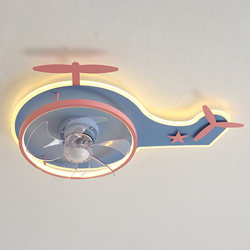Metalen geometrische plafondventilatorverlichting moderne stijl multi -lights flush mount lampen