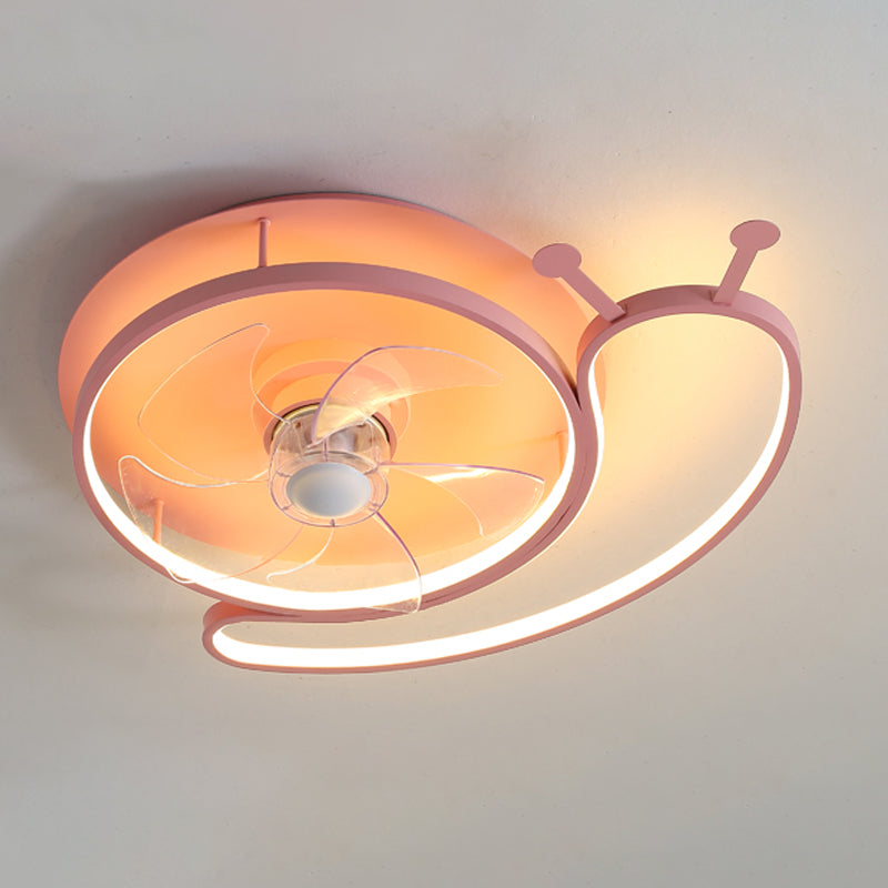 Metalen geometrische plafondventilatorverlichting moderne stijl multi -lights flush mount lampen