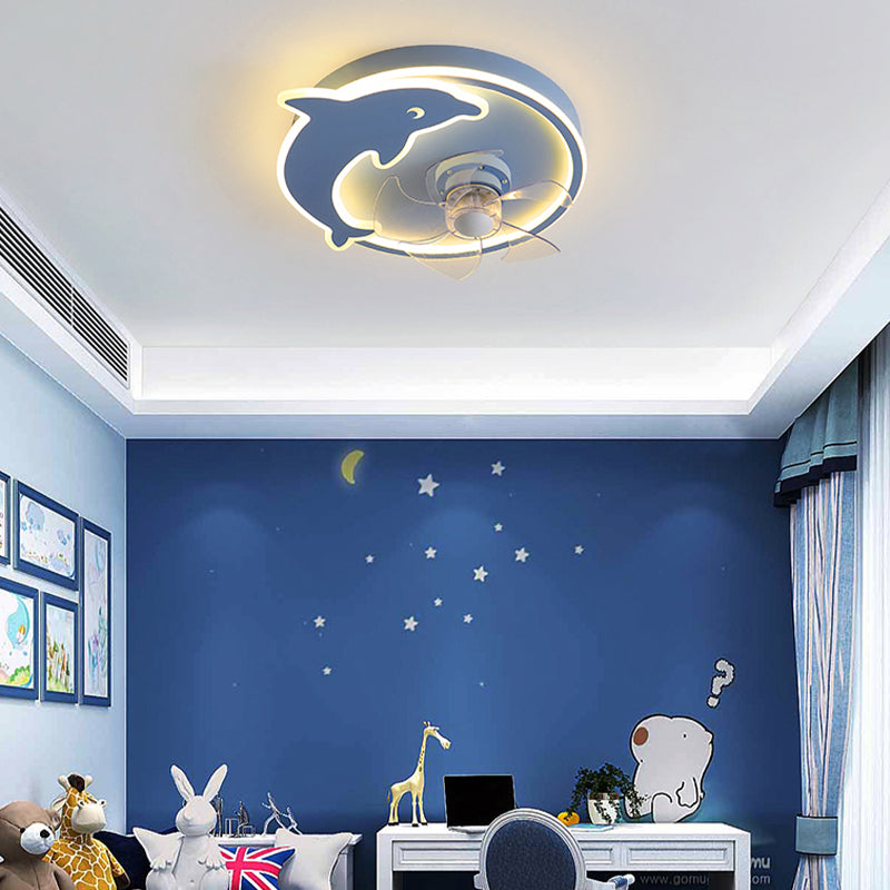 Metalen geometrische plafondventilatorverlichting moderne stijl multi -lights flush mount lampen