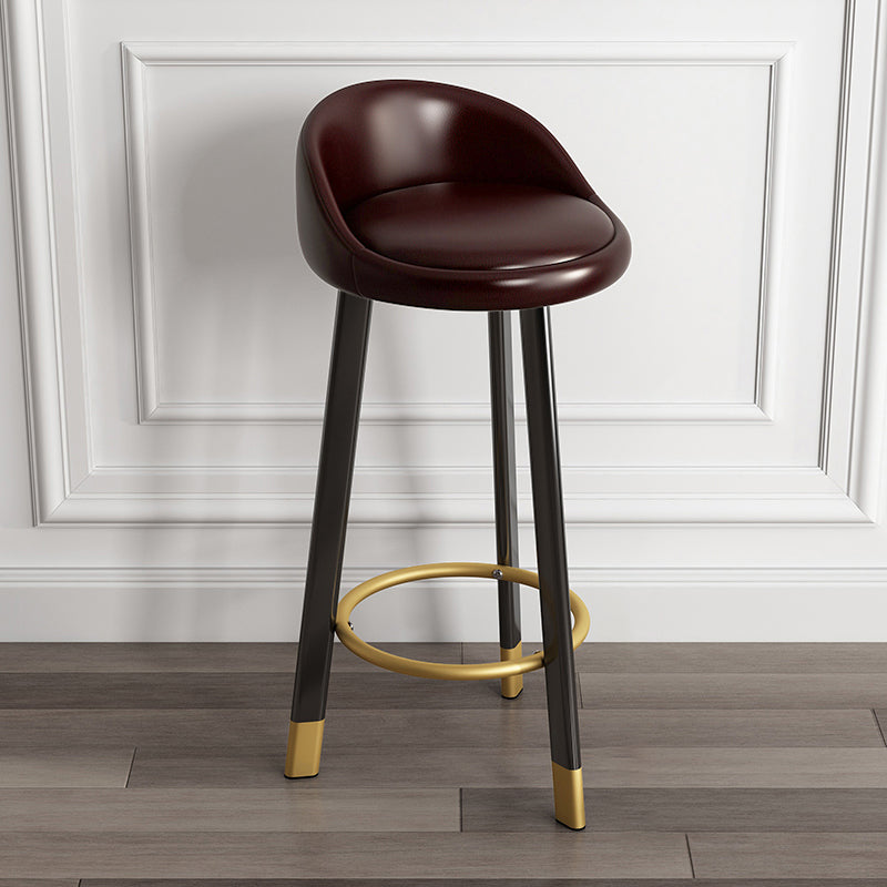 Scandinavian Style Bar-stool with Metal Legs Single Counter Stool for Kitchen Bar