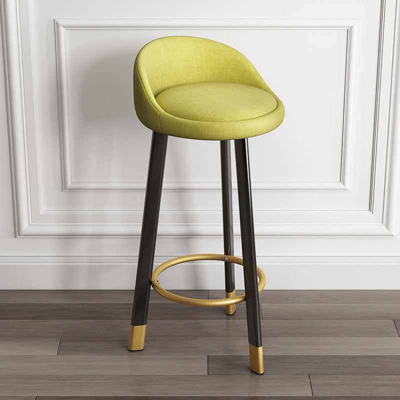 Scandinavian Style Bar-stool with Metal Legs Single Counter Stool for Kitchen Bar