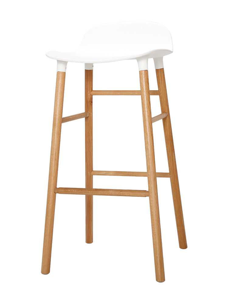 Taburetes contrarios simples contemporáneos taburete de bar interior de madera de 4 patas de 30 pulgadas