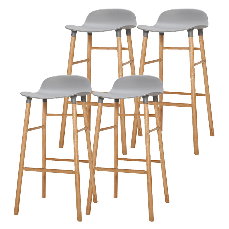 Taburetes contrarios simples contemporáneos taburete de bar interior de madera de 4 patas de 30 pulgadas