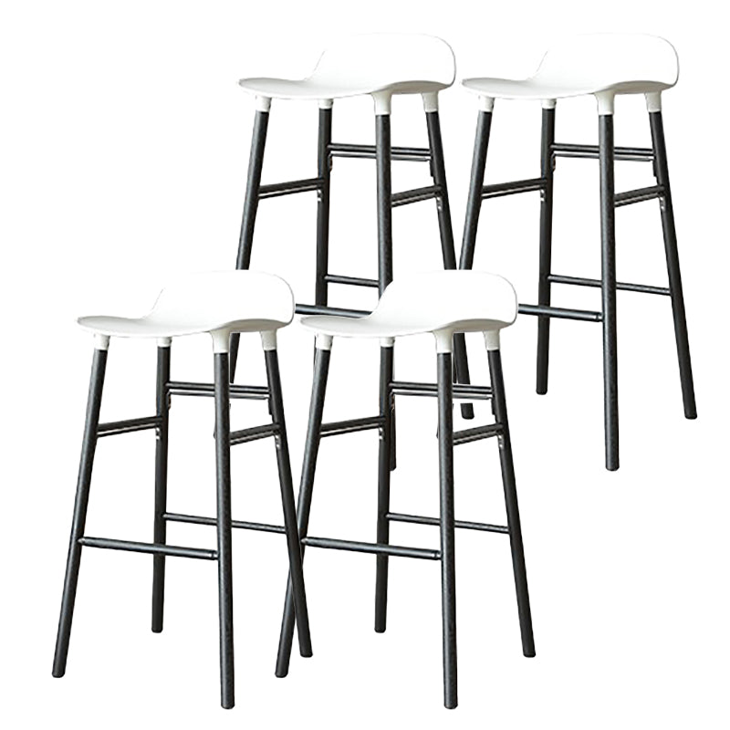Taburetes contrarios simples contemporáneos taburete de bar interior de madera de 4 patas de 30 pulgadas