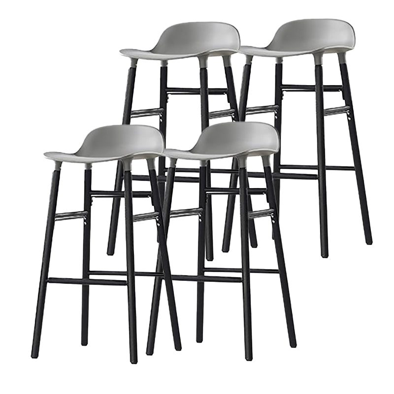 Taburetes contrarios simples contemporáneos taburete de bar interior de madera de 4 patas de 30 pulgadas