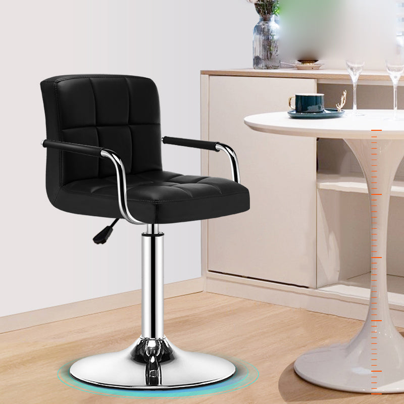 Tabouret de bar de caisse en acier de tabouret de comptoir de dossier d'accoudoir moderne avec le coussin